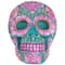 7.75" Blue & Pink Day of the Dead Skull Coin Bank